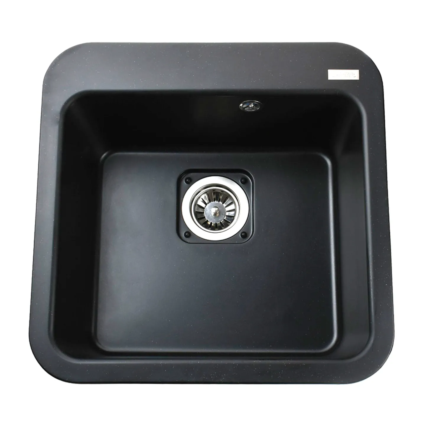 Гранітна мийка Globus Lux BARBORA 510х510-А0002, чорний - Фото 1